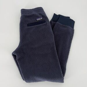 Patagonia Blue Joggers Men's Natural Shearling Fleece Pants Sweatpants Size XXS